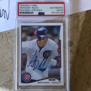 Anthony Rizzo Autographed RC Card with Cert